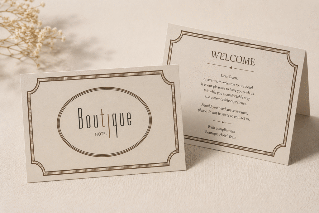 Welcome cards